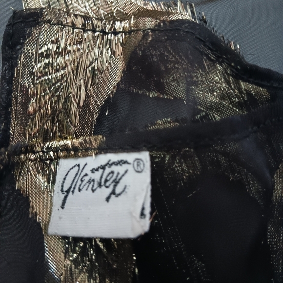 Glentex Black Gold Metallic Rayon Scarf - Picture 3 of 9